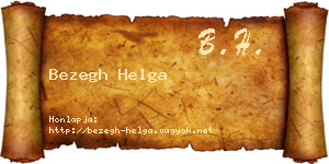 Bezegh Helga névjegykártya